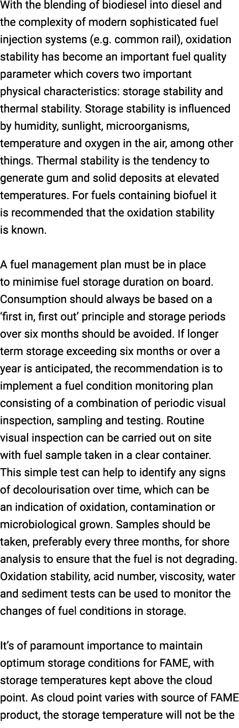With the blending of biodiesel into diesel and the complexity of modern sophisticated fuel injection systems (e.g. co...